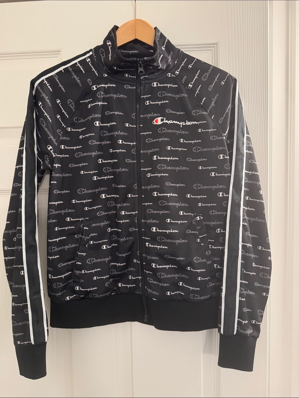 Champion Women’s Black Logo Track Jacket